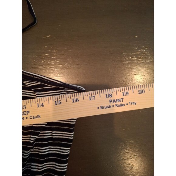 C Sleeveless Scoop Neck Dress Womens Size S Black White Stripes Casual Wear - Picture 8 of 9